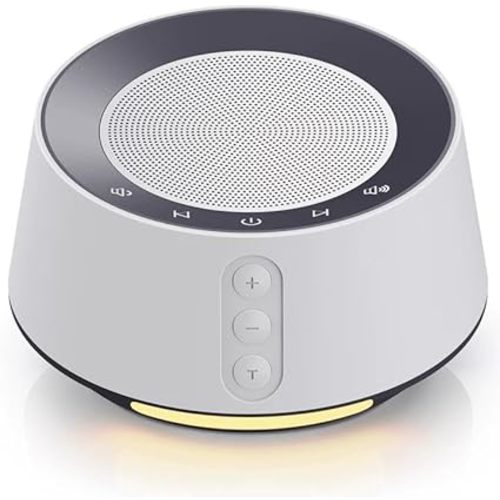White Noise Sound Machine with 20 Soothing Sounds, 10 Colors Night Light Sleep Machines Home Office Travel, 5 Timers and Memory Feature Sound Machine for Nursery Baby Kids Adults (White)