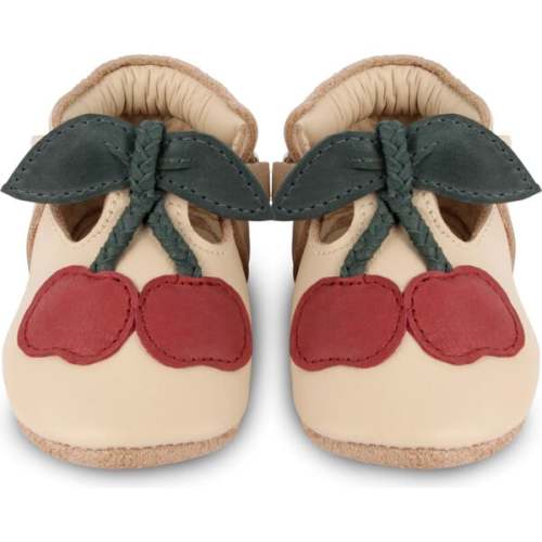 Nanoe Cherry Classic Leather T-Bar Shoes, Scarlet - Donsje Amsterdam | Maisonette