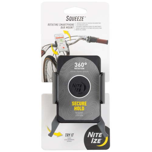 Nite Ize Squeeze Rotating Smartphone Bar Mount - Black