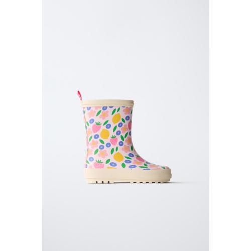 PRINT RAIN BOOTS - Pink | ZARA United States