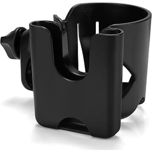 Accmor Universal Cup Holder, Stroller Cup Holder with Phone Holder, 360° Rotatable Large Caliber Designed Bottle Holder for Stroller, Bike, Wheelchair, Walker, Scooter