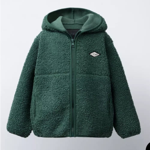 HOODED FLEECE JACKET - Green | ZARA United States