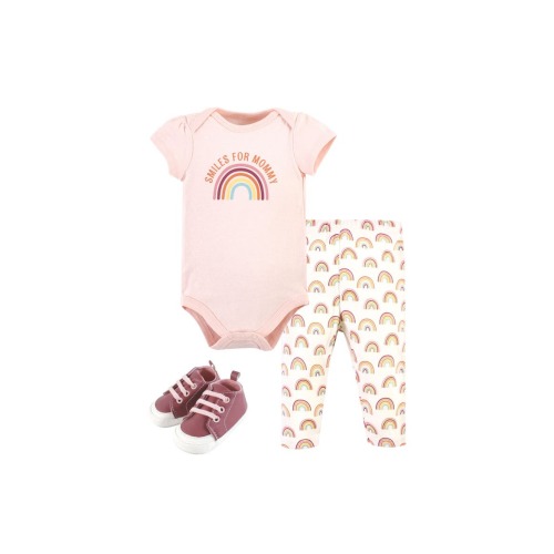 Cotton Comfort 3Pk Bodysuit, Pants, and Shoes