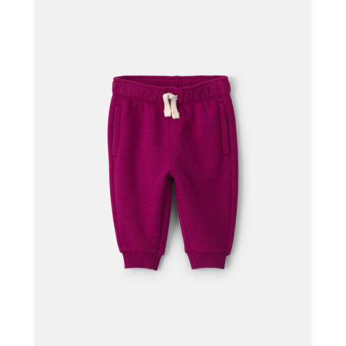 Baby Girl Fleece Pants - Maroon | Carter's