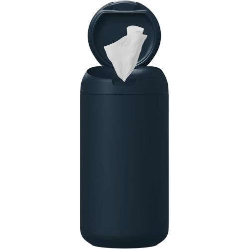 biom Mini Refillable Wipes Dispenser, Midnight Blue, 6 Inch, 40ct Refills