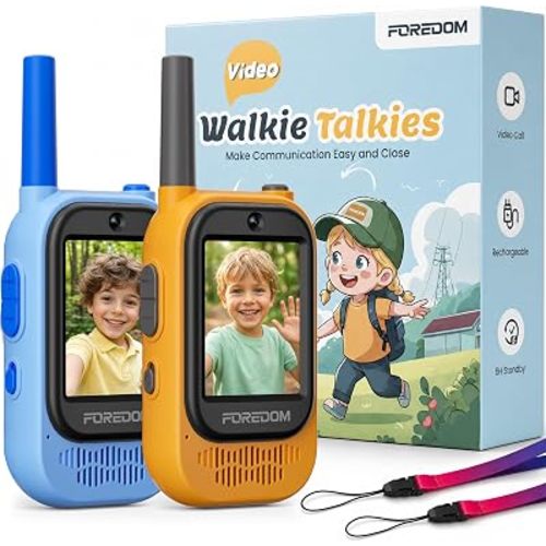 FOREDOM Rechargeable Video Walkie Talkies for Kid Long Range for Boy & Girl