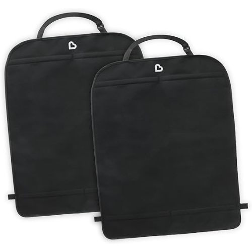 Munchkin® Back Seat Cover for Kids, Deluxe Kick Mats™ Car Seat Protector, Black, 2 Pack