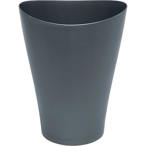 Rubbermaid Spa Works Vanity Wastebasket Home/Bathroom/Office Use Small 2.25 Gallon Plastic Gunmetal Blue Home/Kitchen/Garage/Apartment/Office