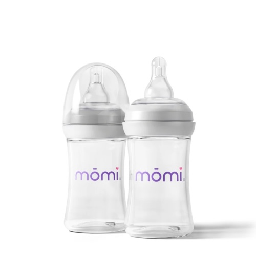 mōmi breast-like bottle sets, 4oz glass