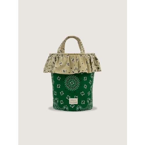 Basket bag - Minicoton - Weekend Green / Beige