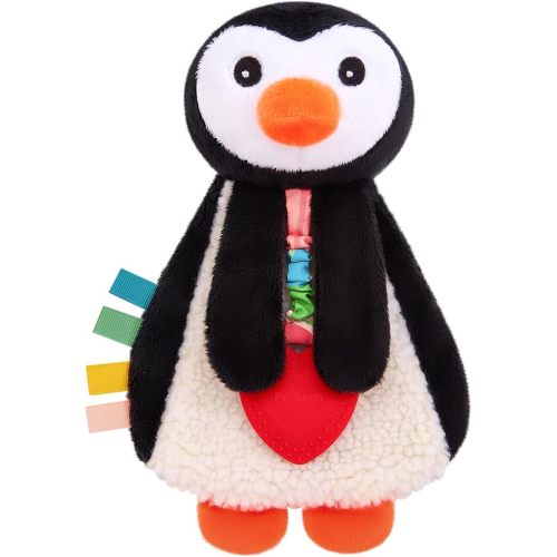 Pro Goleem Penguin Loveys for Babies Girl and Boy, Baby Lovey with Teether, Baby Toys 0 3 6 9 12 Months, Safety Teething Toys for Babies Infant Newborn and Toddler Baby Gifts