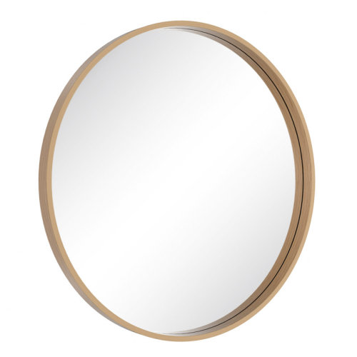 Winston Porter Wood Round Wall Mirror for Bathroom Bedroom Vanity Home Decoration & Reviews | Wayfair