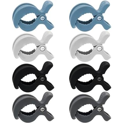 8 Pack Colorful Stroller Clips Pegs to Hook Muslin and Toys Seat Cover Blanket Clips Plastic Universal Clip