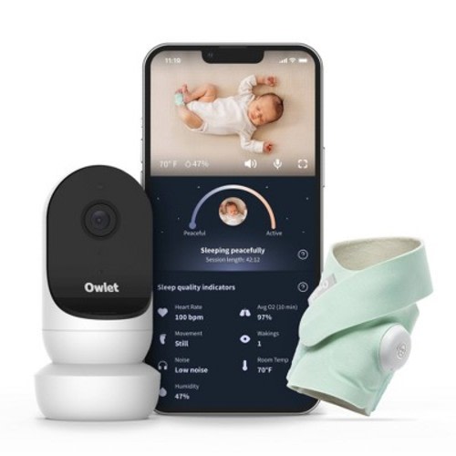 Owlet Dream Duo 3 Smart Baby Monitor - Mint