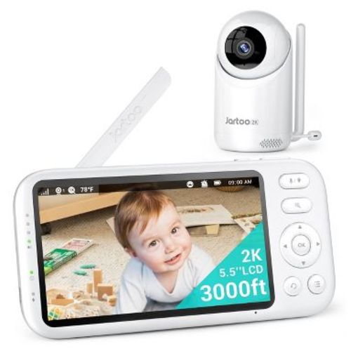 Jartoo 5.5" Video Baby Monitor with Camera - White