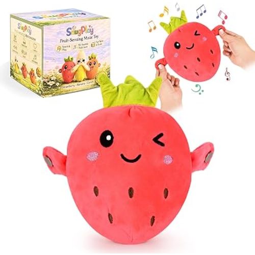 Interactive Music Plush Toy Set, Musical Sensory Toys, Strawberry