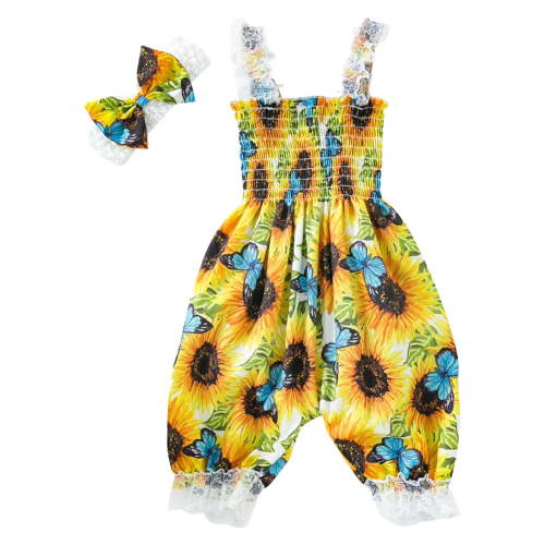 Yammkia Baby Girl Summer Short Set Toddler Girl Clothes Summer Outfits Cute Baby Short Sleeve T-Shirt Shorts Camo Printed for 3-6 Months,Blue