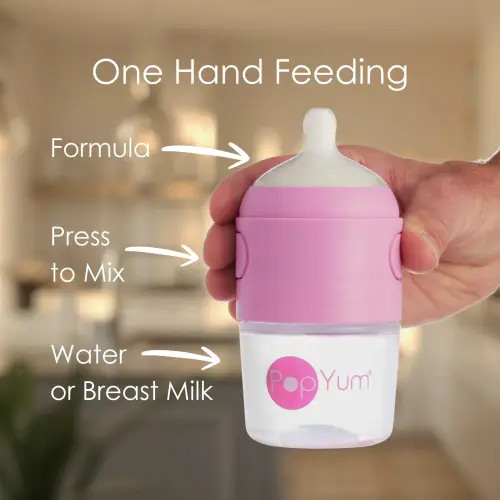 PopYum 5oz Anti-Colic Baby Bottle for Breast and Formula Feeding, 3-Pack, Pink, #1 Slow Flow Nipples - TikTok Shop