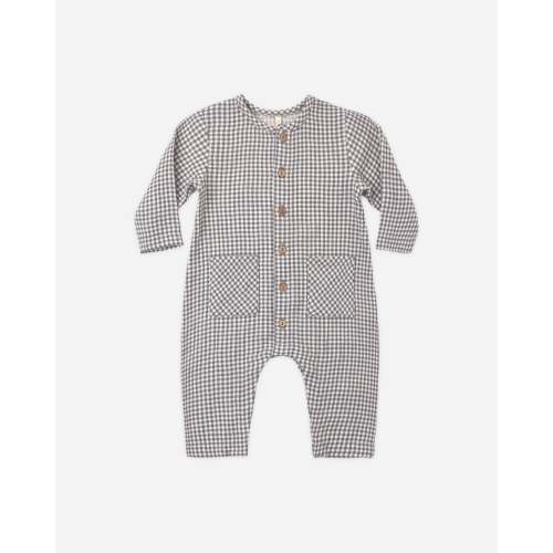 Pocketed Woven Jumpsuit Midnight Gingham – Quincy Mae