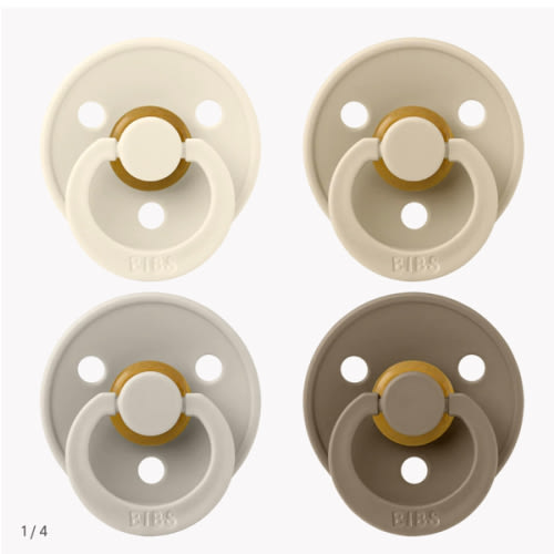 BIBS Colour 4-Pack - Ivory, Sand, Vanilla, Dark Oak Pacifiers – Bibsworld store US