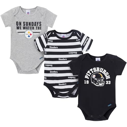 Gerber NFL baby-boys Nfl 3-pack Onesie Bodysuit