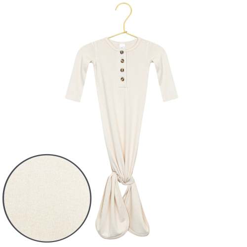 Dakota Plush Knit Knotted Gown | 3-6mo