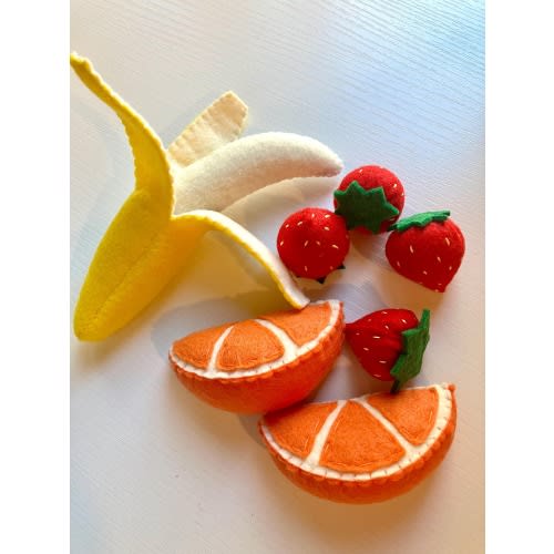 Felt Fruit Set: Pretend Play Food, Play Kitchen