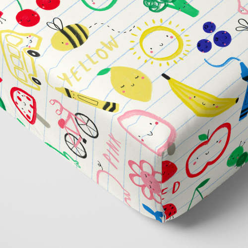 Coloring Crew Fitted Crib Sheet | Little Sleepies