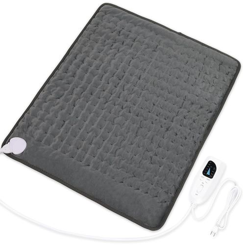 Heating Pad,Electric Heating Pads for Back,Hot Heated Pad for Abdomen,Shoulder,Knee,Multiple Temp and Auto Shut Off(Charcoal Gray, 20''×24'')