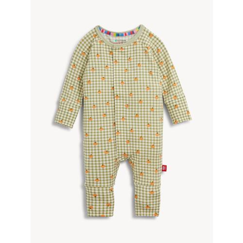 Pumpkin Plaid Modal Convertible Coverall – Posh Tots Children's Boutique