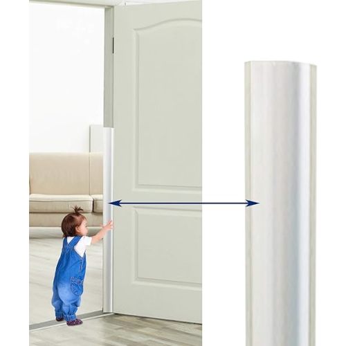 Happlife Finger Pinch Door Guard - Door Protector for Kids - Baby Finger Pinch Guard Door Stopper - Shield for 90 & Probably 180 Degree Doors (Set) - Guard for Door Finger Child Safety.