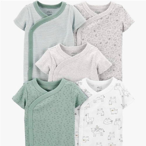 Simple Joys by Carter's Unisex Baby 5-pack Side Snap Short-sleeve Bodysuit 0-3m