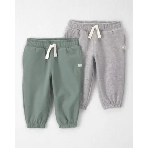 Baby 2-Pack Organic Cotton French Terry Joggers - Little Planet | Carter's