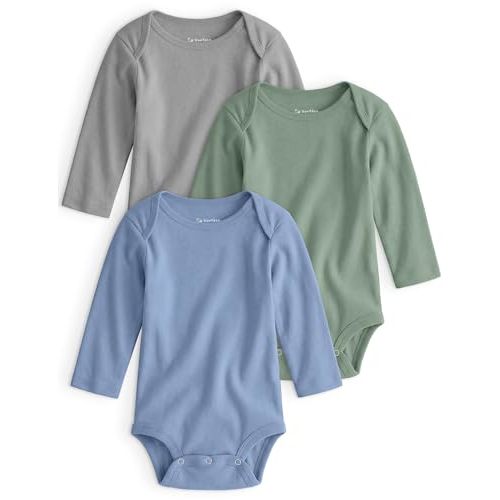 Yoofoss Baby Bodysuits 100% Organic Cotton Baby Onesie Long Sleeve Baby Boys Girls Clothes Soft Newborn Infant Romper, 3 Pack