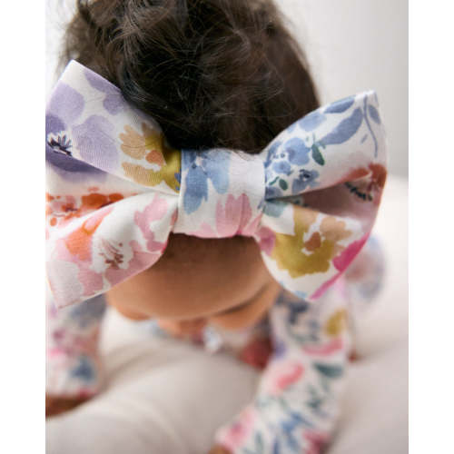 Tiny Blooms Luxe Bow Headband | Little Sleepies