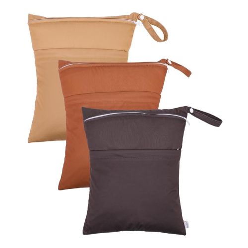 babygoal Wet Bags 3 Pack, Waterproof Travel Dry Bags for Baby Diapers, Beach, Pool, Gym, Swimsuits, Food Storage and Wet Clothes 3LN37-B