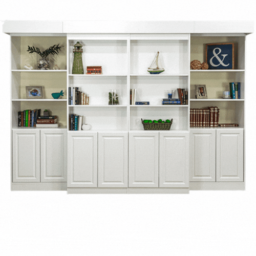 White Majestic Library Bed: Supreme