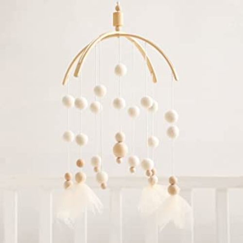 Baby Mobile 100% Felt Ball Bed Bell Mobile Crib Jewelry Creative Pendant Toy Wooden Wind Chime Nursery Decoration