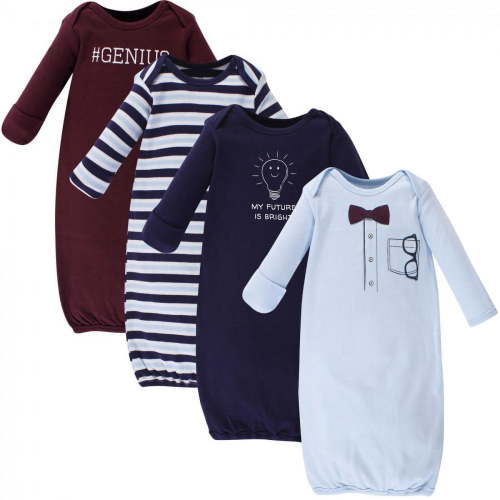 Little Treasure Infant Boy Cotton Gowns, Genius, Preemie-Newborn