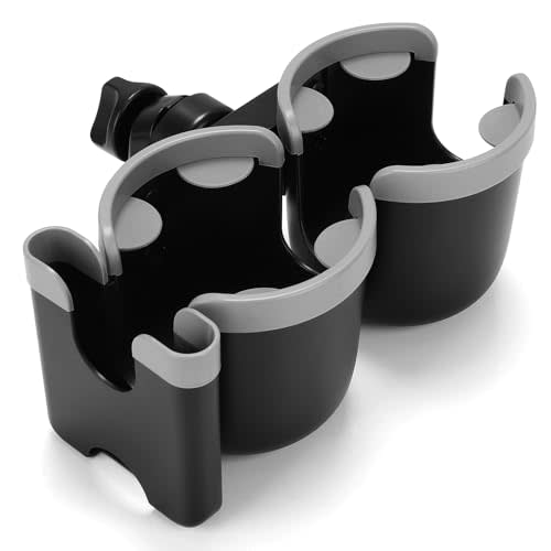 Accmor Stroller Cup Holder with Phone Holder, Bike Cup Holder, Walker Scooter Wheelchair Cup Holder Attachment, Universal Cup Holder for Uppababy Graco Strollers