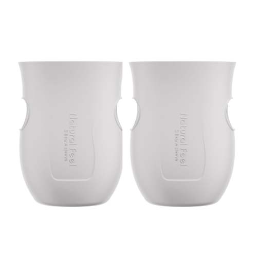 Gulicola Glass Baby Bottle Silicone Sleeves, White, 5 oz - 2pks