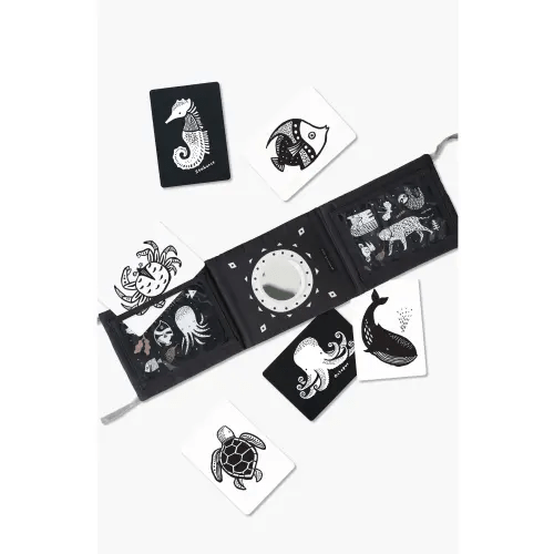 Tummy Time Gallery with Mirror and Art Cards for Baby Bundle - Ocean