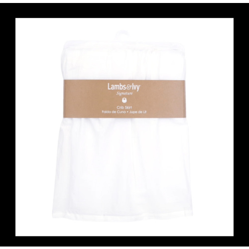 Signature White Voile Ruffled Crib Skirt