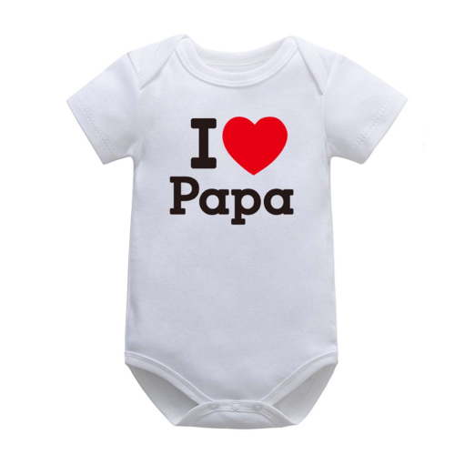 Uxgjfwu Baby Boy Shirts Kids Baby Boys Girls Romper Cotton Letter Print Tops Short Sleeve Jumpsuit 3-6 Months