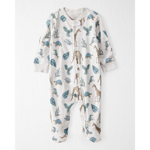 Baby Organic Cotton Safari-Print Sleep & Play Pajamas - Little Planet | Carter's