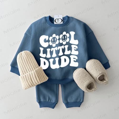 COOL LITTLE DUDE Baby Sweatshirt 2-piece Blue Set