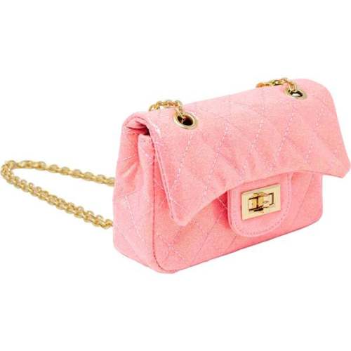 Classic Quilted Sparkle Mini Purse,  Pink - Zomi Gems | Maisonette