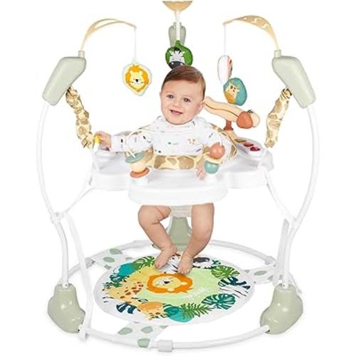 Baby Activity Center, Infant Jumpers and Bouncers with Music, Lights, Infant Toys, 360°Rotating Seat, 3 Adjustable Heights, Baby Play and Learning Center for 6+ Months