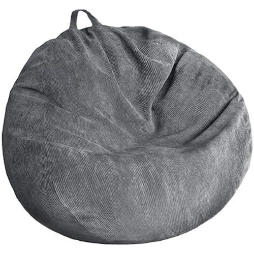 Kisoy Stuffed Animal Storage Bean Bag Chair Cover (No Filler) Washable