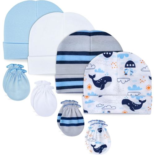 RATIVE Baby Mittens No Scratch Organic Cotton for Newborn 0-6 Months | Baby Essentials Must-Haves for Boys & Girls